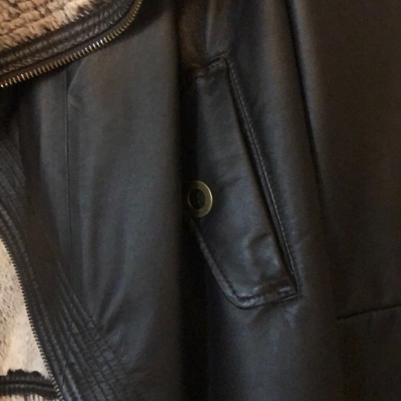 NWOT Fabulous leather jacket with fleece lining - Picture 4 of 7